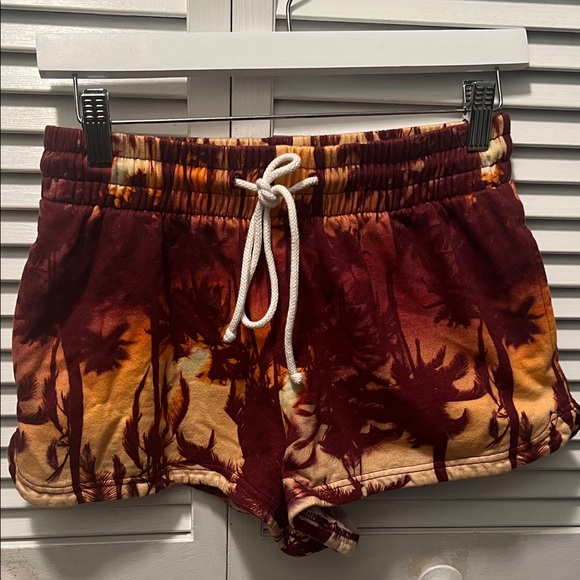 Aloha Island Pants - 1558+Aloha Island Maroon and Gold Tie-Dye Athletic Shorts W/ Pockets